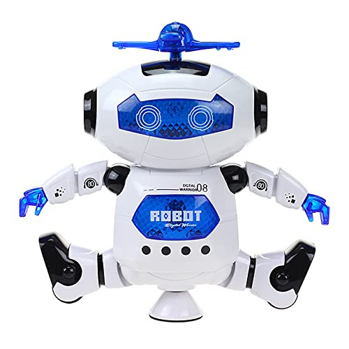 Dancing & Lighting Warrior Robot Toy - White & Blue - Toys & Games - Lebanon