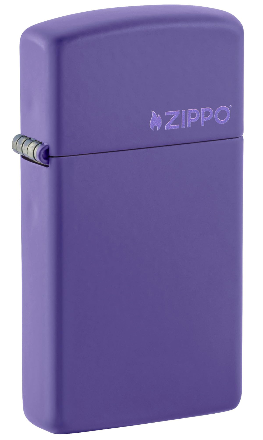 Zippo Zippo Slim Purple Matte Logo Windproof Lighter | 1637ZL - Home & Kitchen - Lebanon