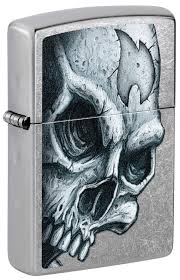 Zippo Zippo Skull and Flame Design Windproof Lighter | 46587 - Home & Kitchen - Lebanon