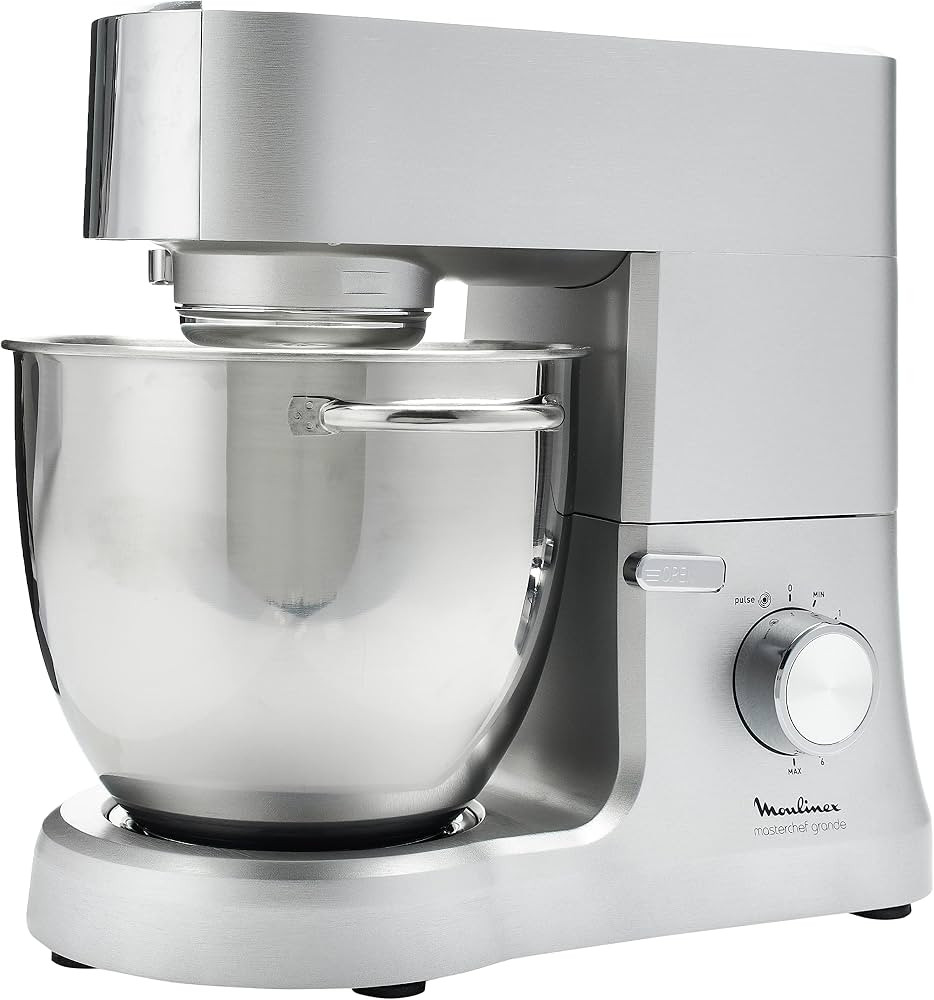 Moulinex Moulinex MasterChef Grande Stand Mixer 6.7L Stainless Steel | QA810D01 - Home & Kitchen - Lebanon