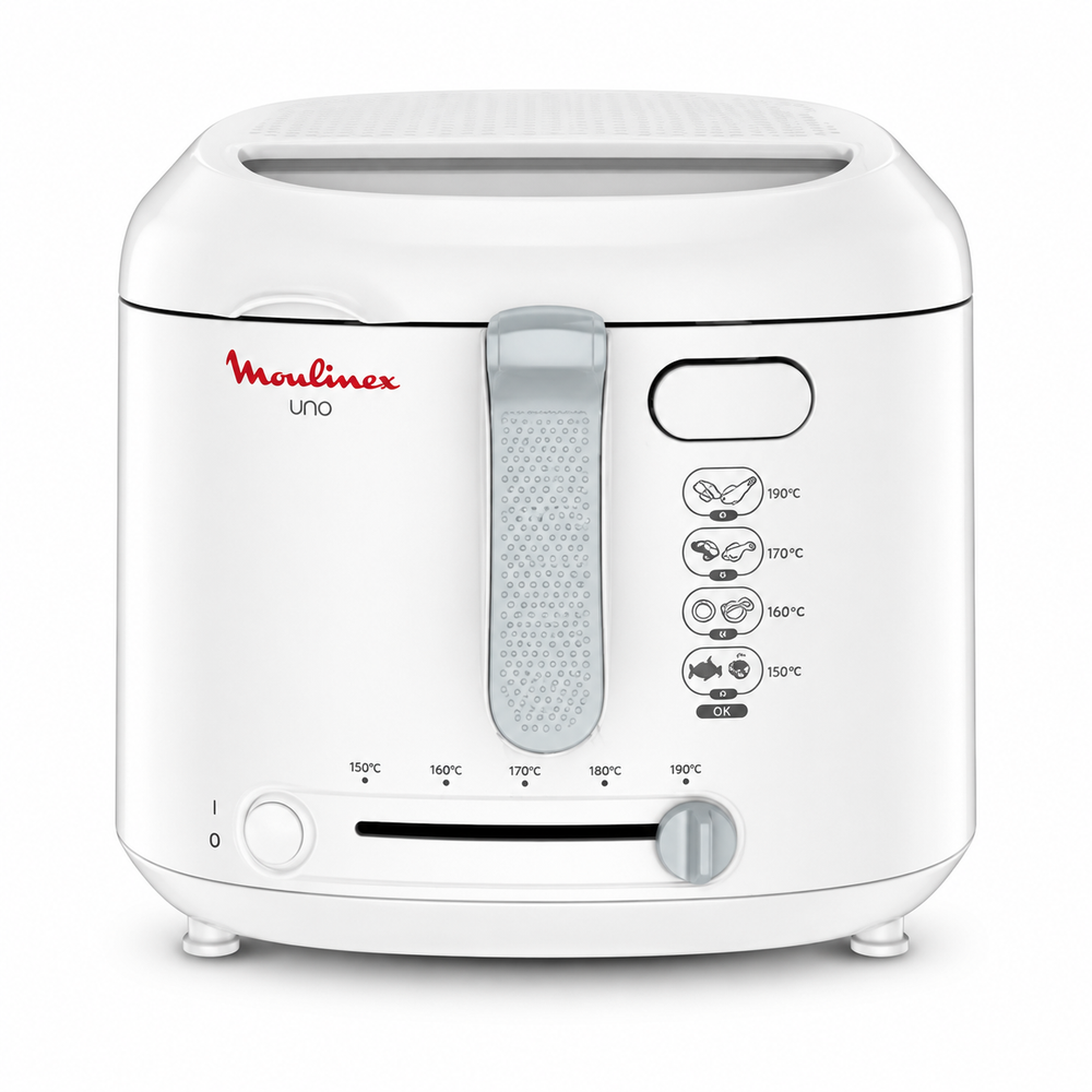 Moulinex Moulinex Uno Deep Fryer 1.8L Oil, 1kg Food White | AF203127 - Home & Kitchen - Lebanon