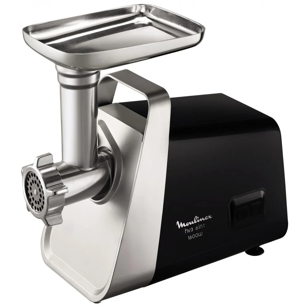 Moulinex Moulinex 6-in-1 Meat Grinder 1600W 1.9kg/min Black/Silver | ME306832 - Home & Kitchen - Lebanon