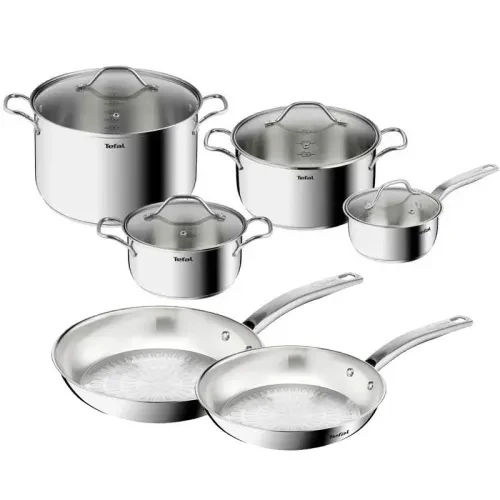 Tefal Tefal Intuition Stainless Steel 10 Piece Cookware Set |B864S874 - Home & Kitchen - Lebanon