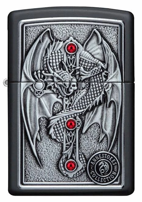 Zippo Anne Stokes Gothic Guardian Emblem Windproof Lighter | 49755