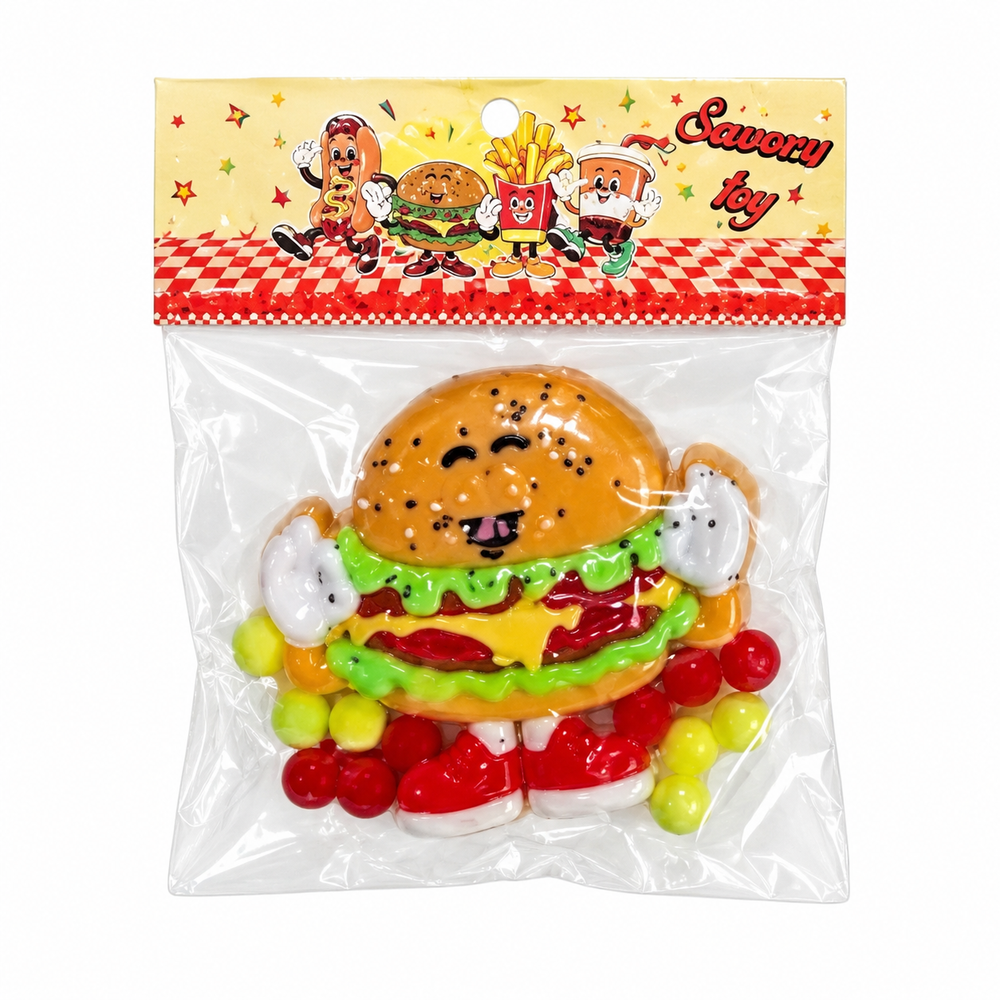 Mini Food Character Squishy Toy Set | AL1094 - Burger - Toys & Games - Lebanon
