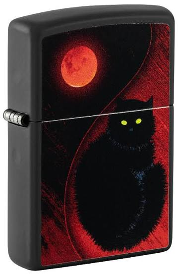 Zippo Zippo Black Cat Design Windproof Lighter | 48453 - Home & Kitchen - Lebanon