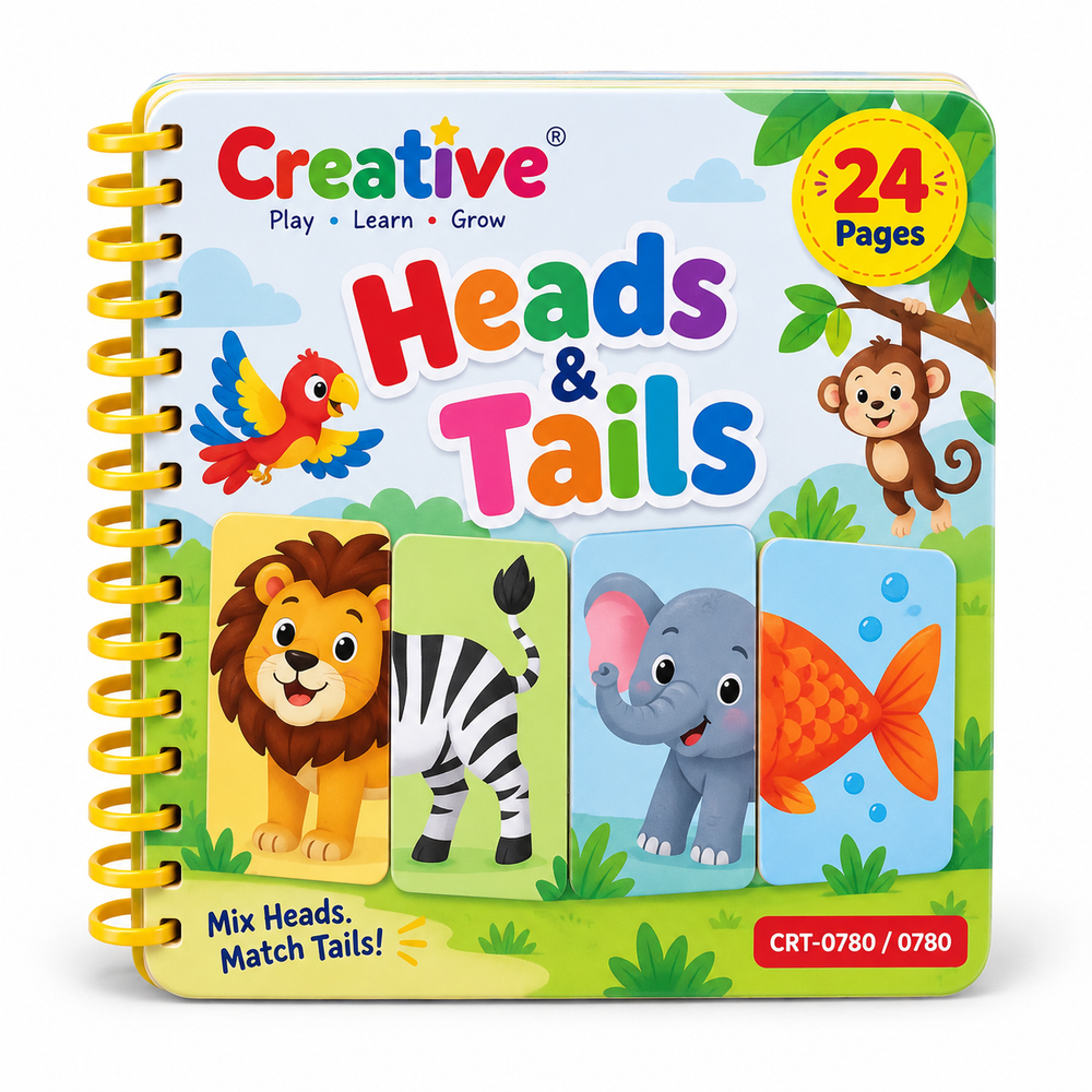 Creative Creative Heads & Tails Educational Flip Book 24 Pages | CRT-0780 - Toys & Games - Lebanon