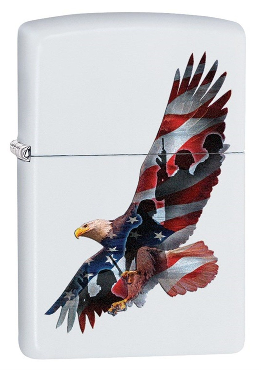 Zippo Zippo Bald Eagle Flag Design Windproof Lighter | 29418 - Home & Kitchen - Lebanon
