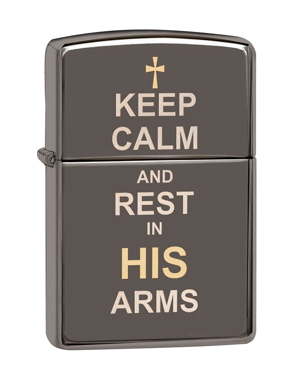 Zippo Zippo Keep Calm Design Windproof Lighter | 29610 - Home & Kitchen - Lebanon