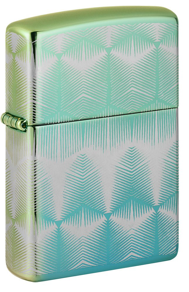 Zippo Zippo High Polish Teal Pattern Design Windproof Lighter | 49813 - Home & Kitchen - Lebanon