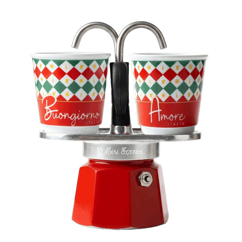 Bialetti Bialetti Mini Express Damier Set 2 Cups | 0007405 - Home & Kitchen - Lebanon