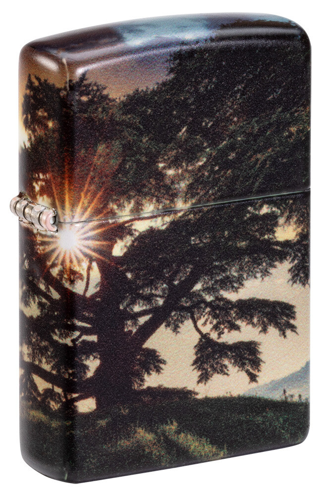 Zippo Zippo Cedar Tree Design Windproof Lighter | 205101207 - Home & Kitchen - Lebanon