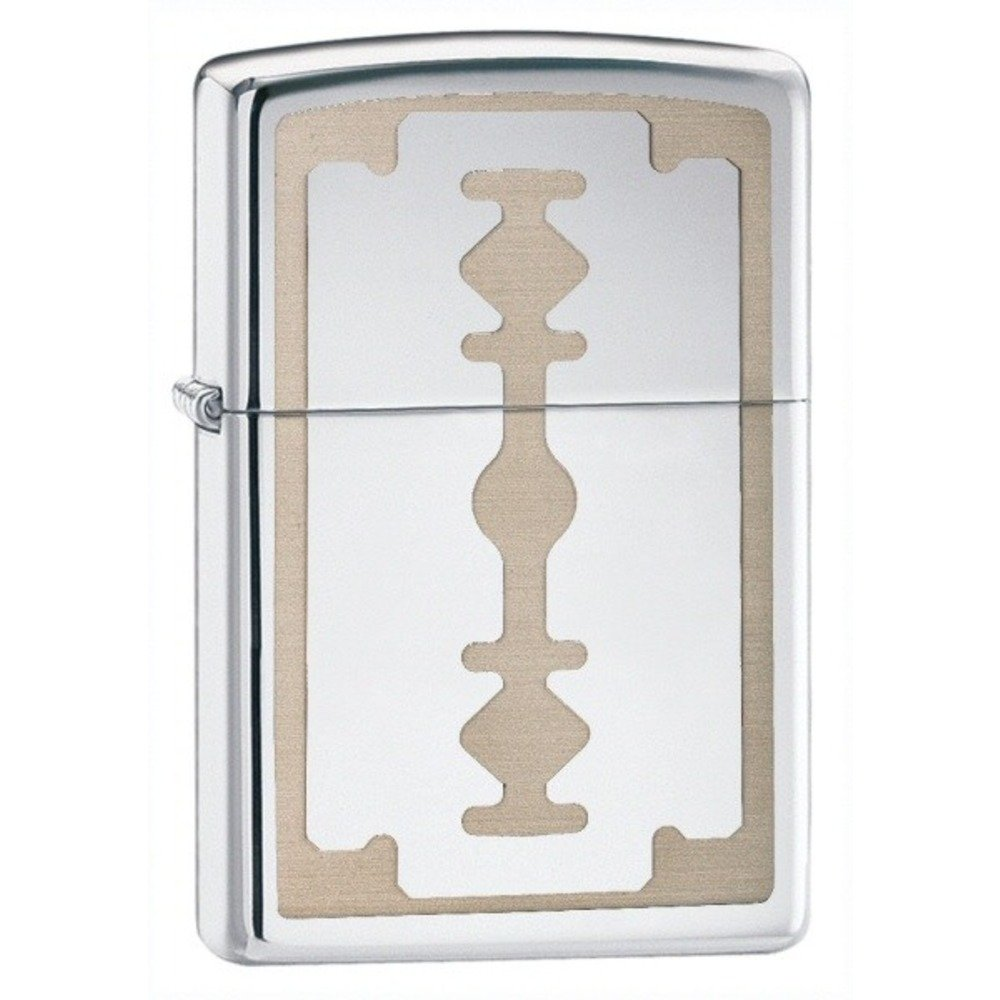 Zippo Zippo Razor Blade High Polish Chrome Windproof Lighter | 28137 - Home & Kitchen - Lebanon