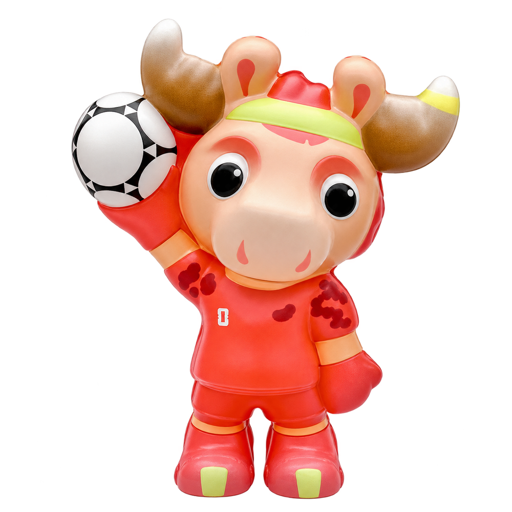 Football Animal Character Toy - Moose Red Raised Ball Design | AL1105-MOOSE-1 - Toys & Games - Lebanon