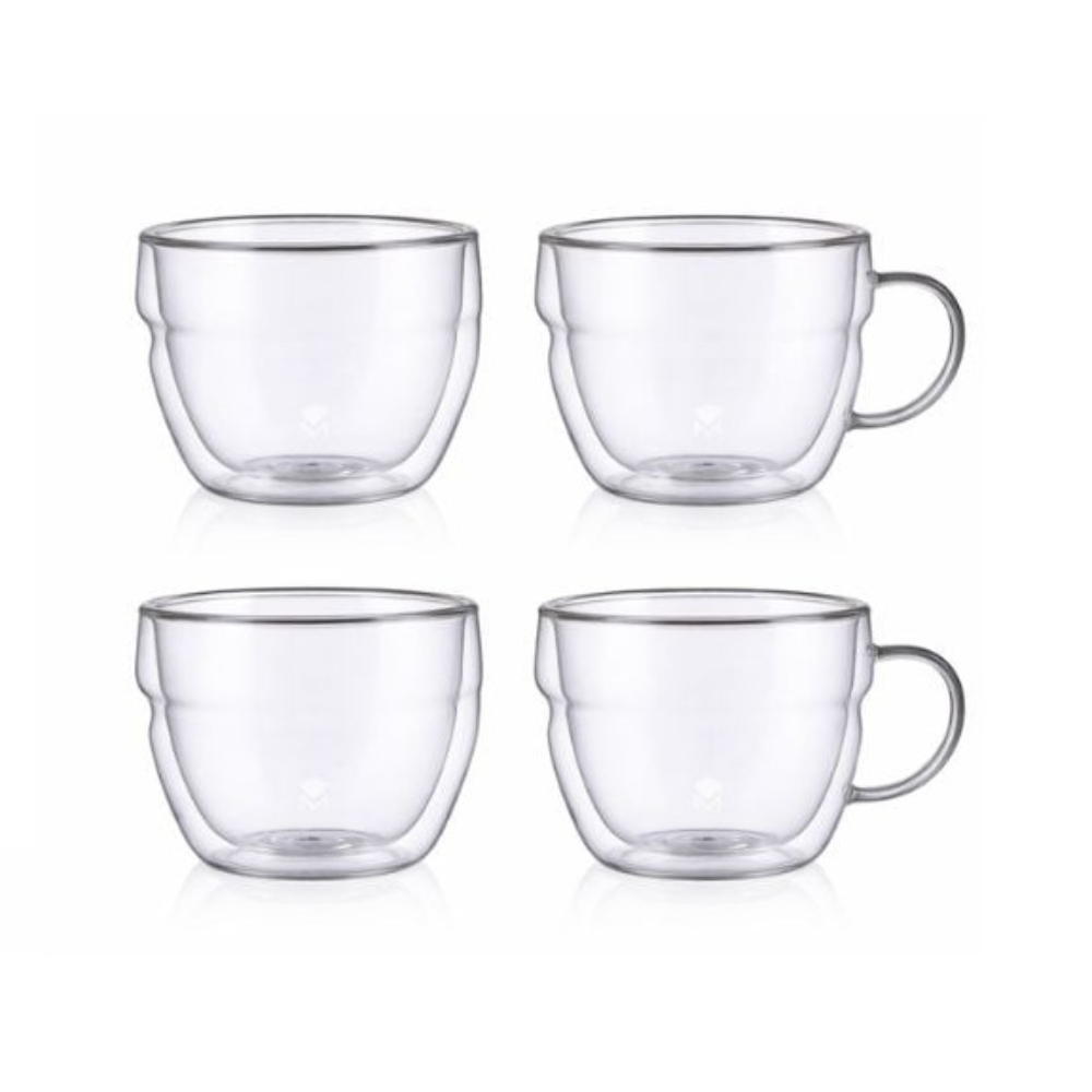 MasterPro Masterpro 4-Piece Double Wall Cup Set, 380ml | BGMP-20224 - Home & Kitchen - Lebanon