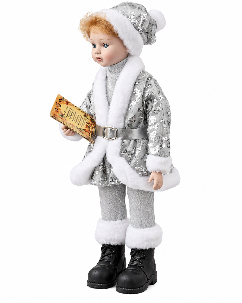 Christmas Caroling Doll Decoration Silver | CK9184-16CA - Home & Kitchen - Lebanon