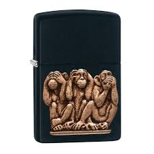 Zippo Zippo Three Monkeys Windproof Lighter | 29409 - Home & Kitchen - Lebanon
