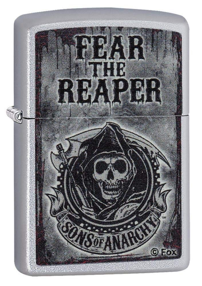 Zippo Zippo Sons of Anarchy "Fear the Reaper" Satin Chrome Windproof Lighter | 28502 - Home & Kitchen - Lebanon
