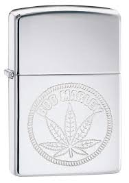 Zippo Zippo Bob Marley Engraved Leaf Design High Polish Chrome Windproof Lighter | 29769 - Home & Kitchen - Lebanon