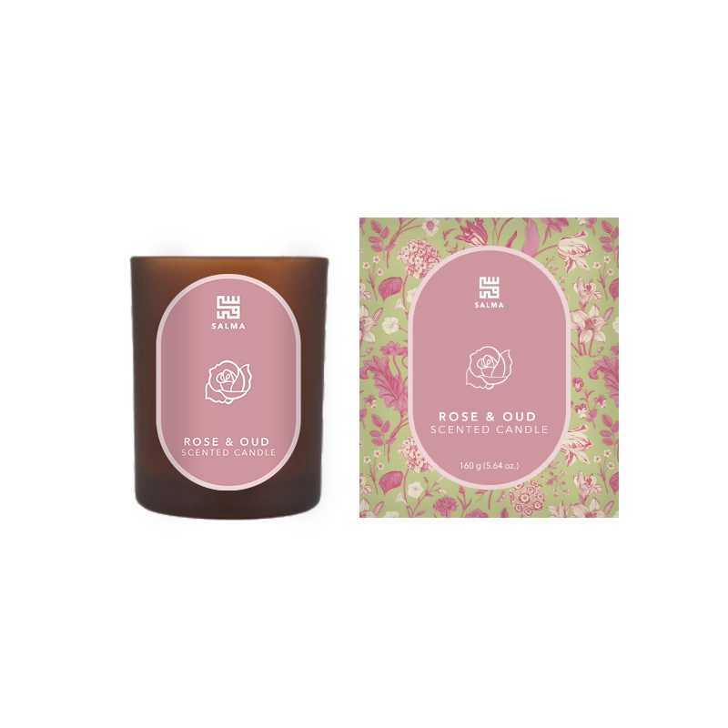 Salma Salma Rose & Oud Scented Candle 160g - Home & Kitchen - Lebanon