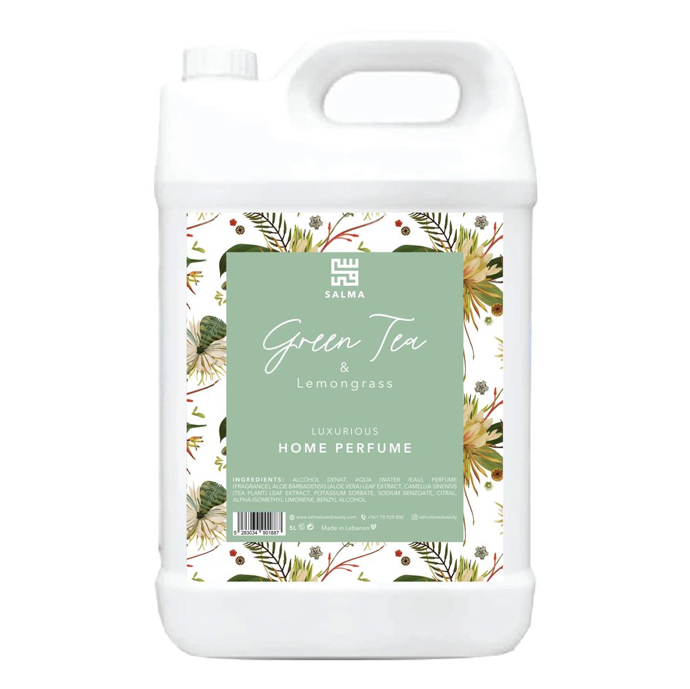 Salma Salma Luxurious Home Perfume Green Tea & Lemongrass Refill 5L - Home & Kitchen - Lebanon