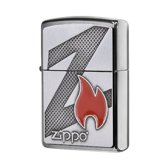 Zippo Zippo Z Flame Brushed Chrome Lighter | 29104 - Home & Kitchen - Lebanon