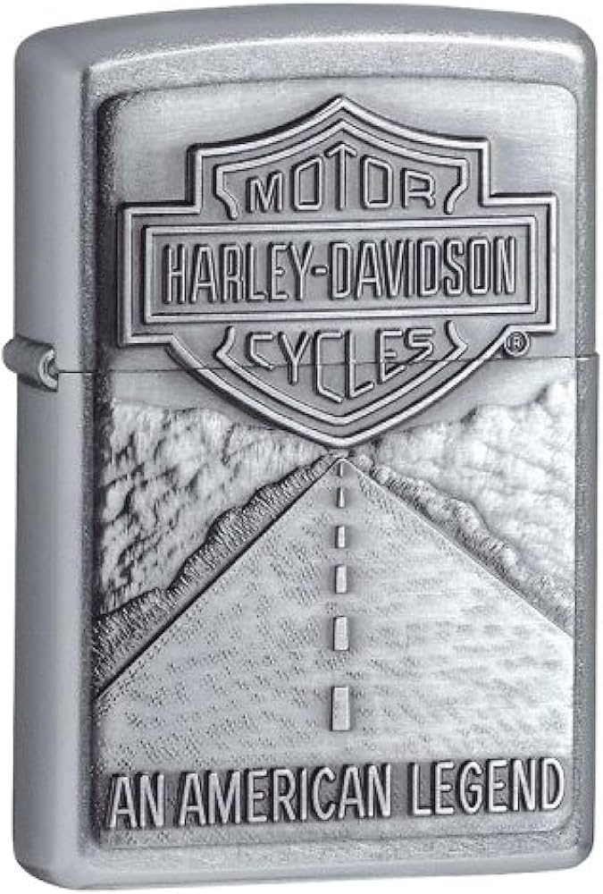 Zippo Zippo Harley-Davidson American Legend Emblem Street Chrome Windproof Lighter | 20229 - Home & Kitchen - Lebanon