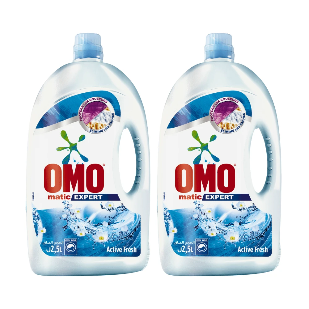 Omo 275559 - Laundry Matic Active Fresh Detergent 2 x 2.5L