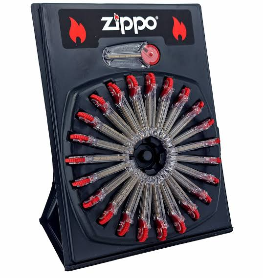 Zippo Zippo Flint Wheel Display - 24 Replacement Flint Packs | 2406C - Home & Kitchen - Lebanon