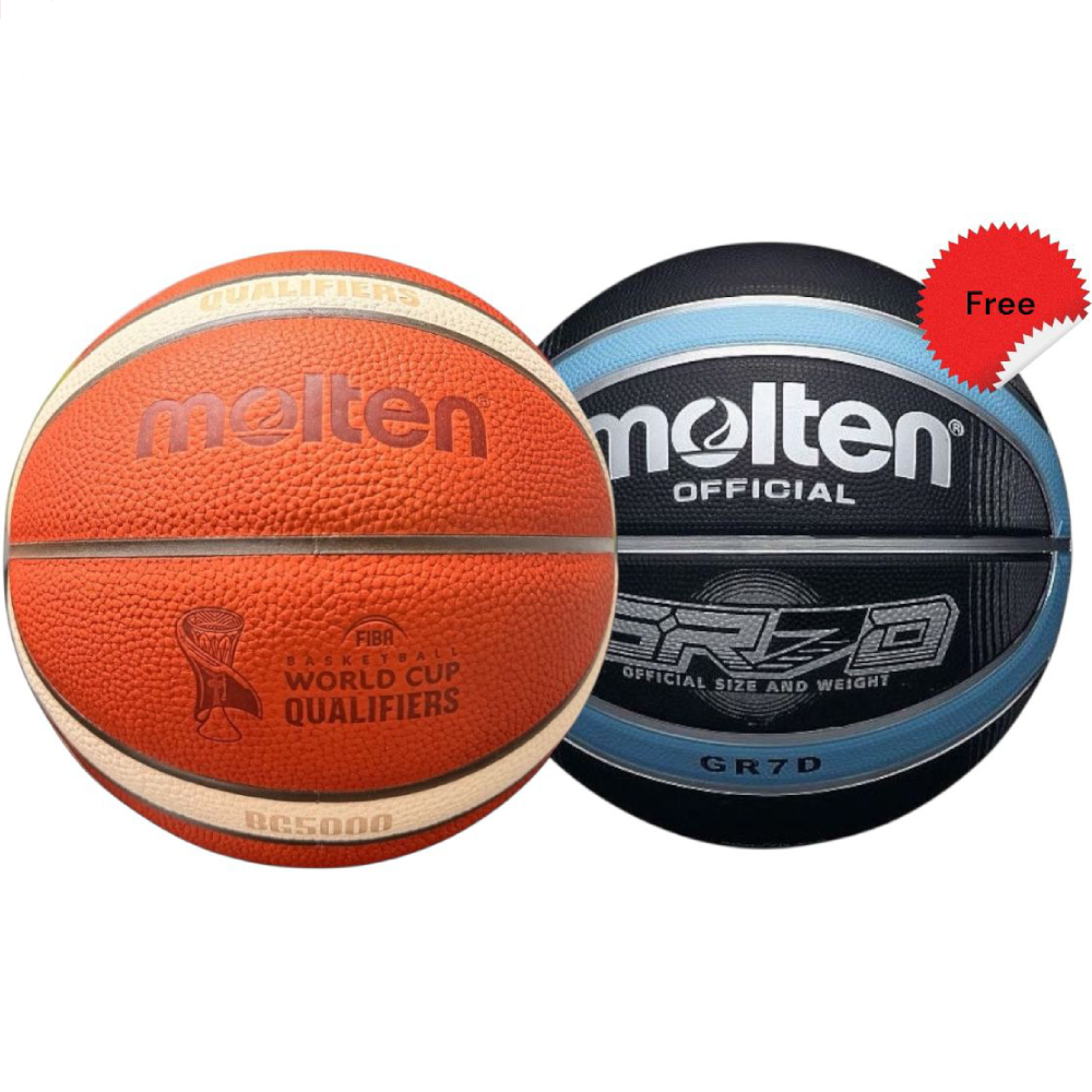 Molten Basketball Bundle: The Official Molten B7G5000-Q5Z + a FREE Molten GR7
