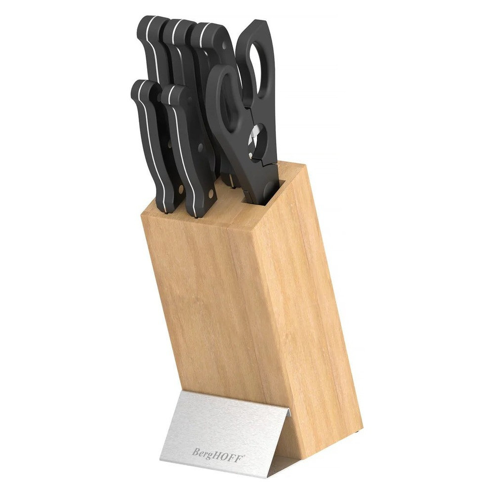 Berghoff 280567 - 7-pc knife block set with stainless steel knives