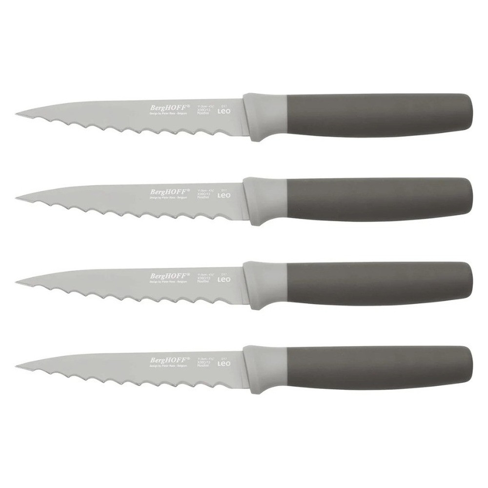 Berghoff 280494 - Steak Knives Set of 4 with Ergonomic Handles