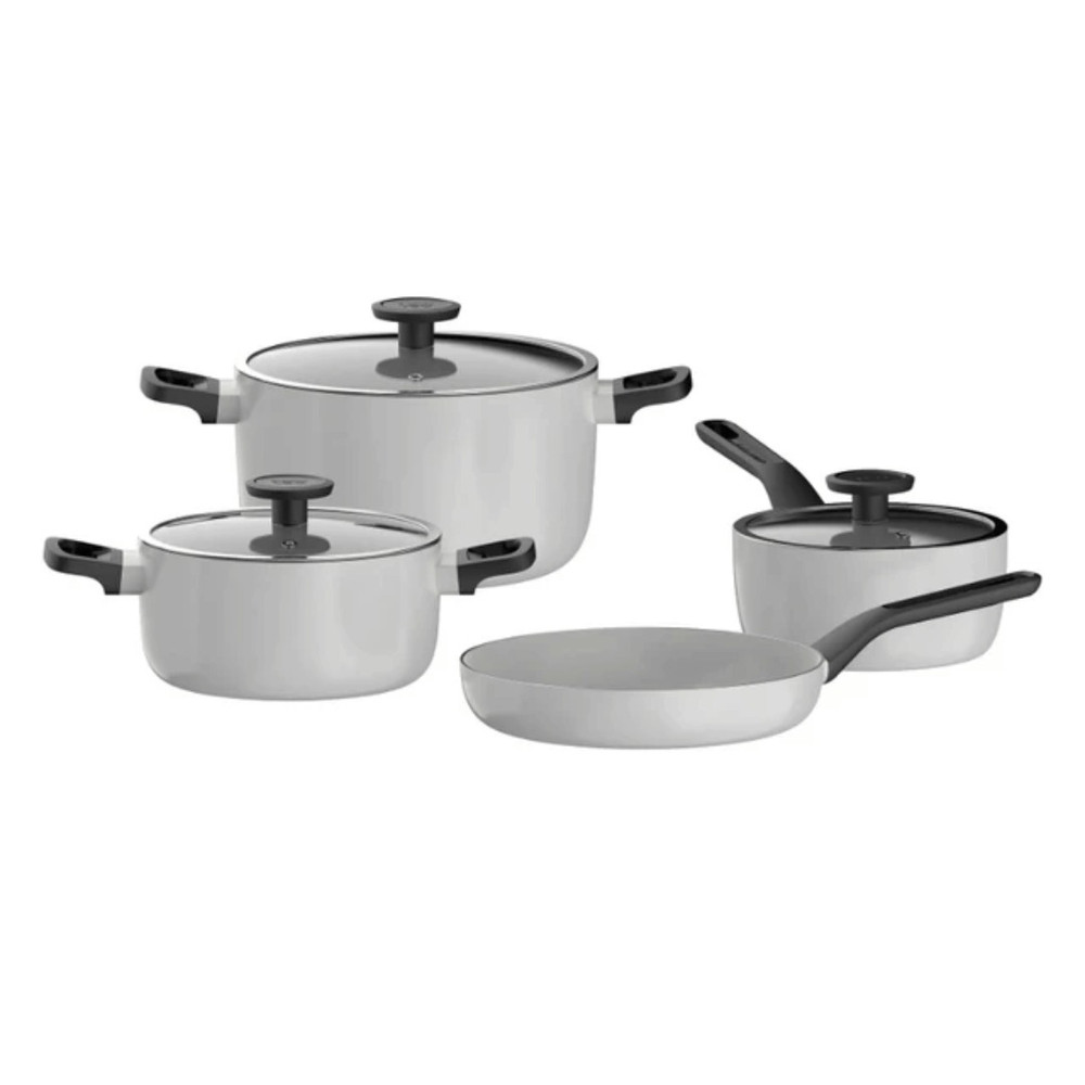 Berghoff Berghoff 290608 - 7 Pc Ceramic Nonstick Cookware Set with Glass Lids - Home & Kitchen - Lebanon