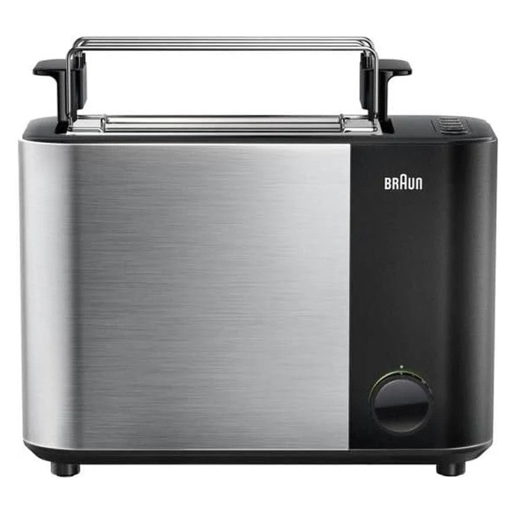 Braun Black and Stainless-Steel Toaster Compact Design | HT5015
