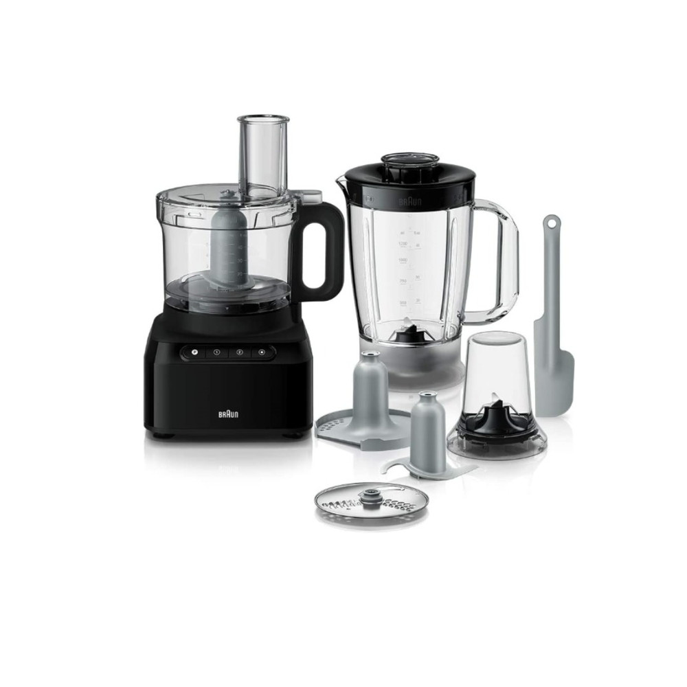 Braun Braun Food Processor 2.1L Bowl Black Compact Design | fp3132bk - Home & Kitchen - Lebanon