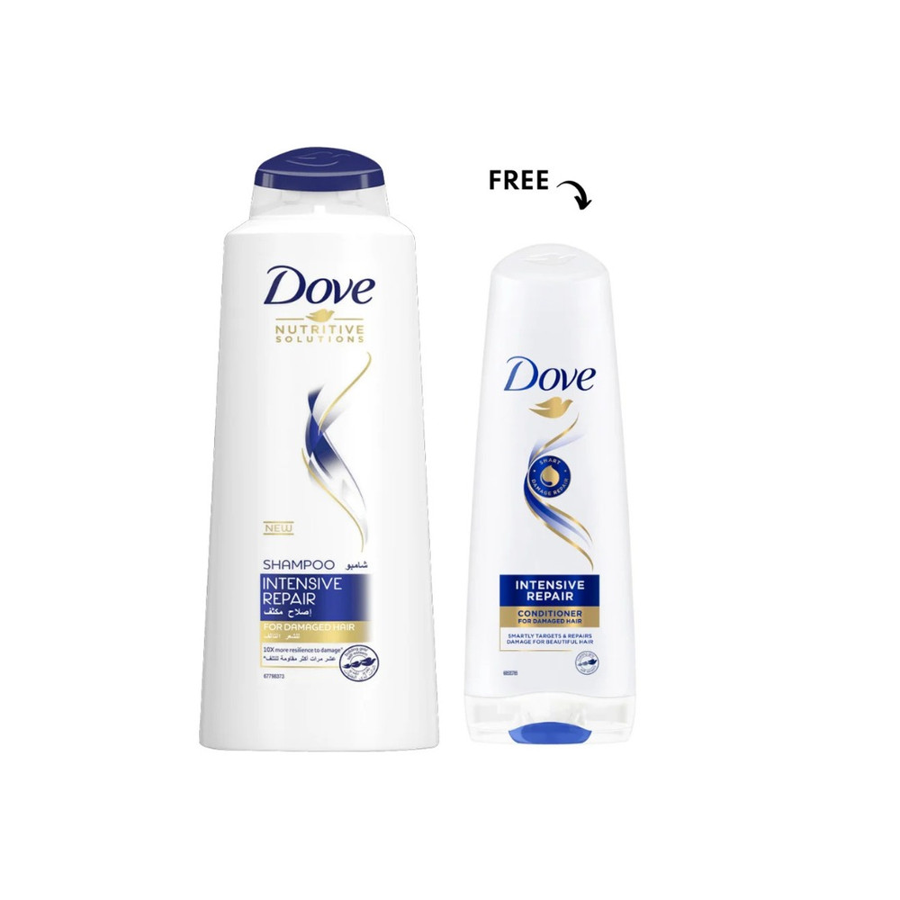 Dove Dove shampoo Intensive Repair 600ml with conditioner free 350ml | 299925 - Beauty & Personal Care - Lebanon