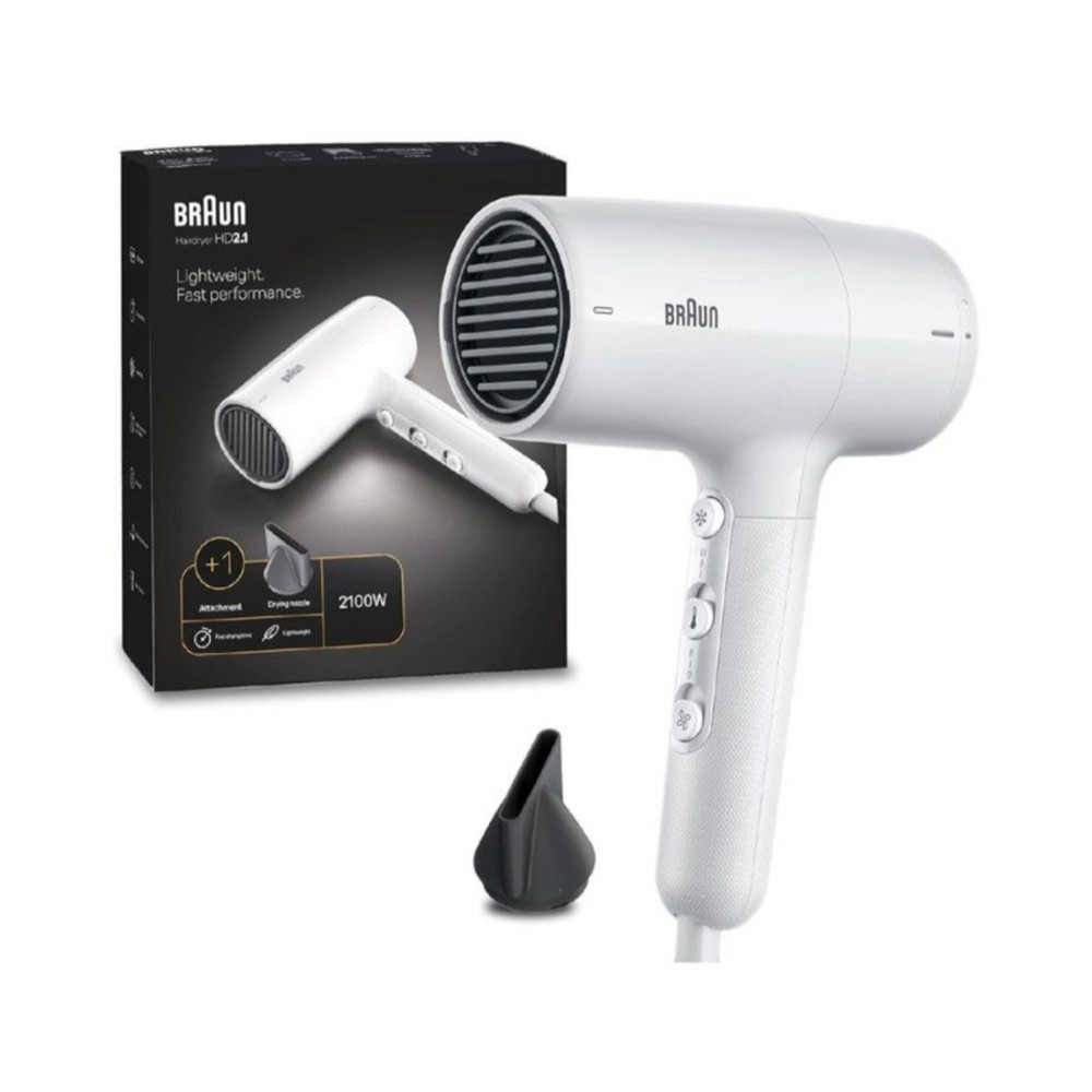 Braun Braun Hair Dryer HD2.10 2100W White | 284933 - Beauty & Personal Care - Lebanon