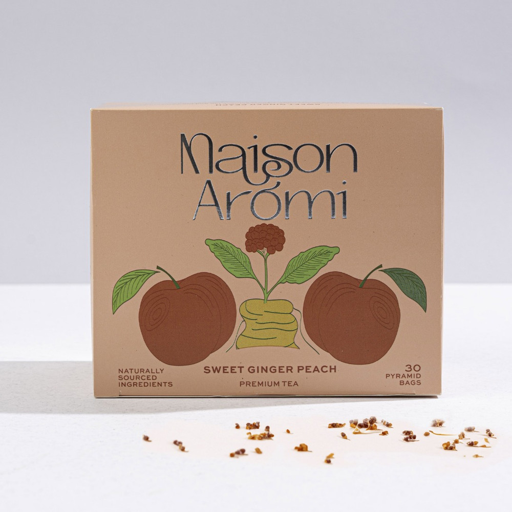 Maison Aromi Premium Tea Sweet Ginger Peach 30 Bags Flavored Tea | 296831