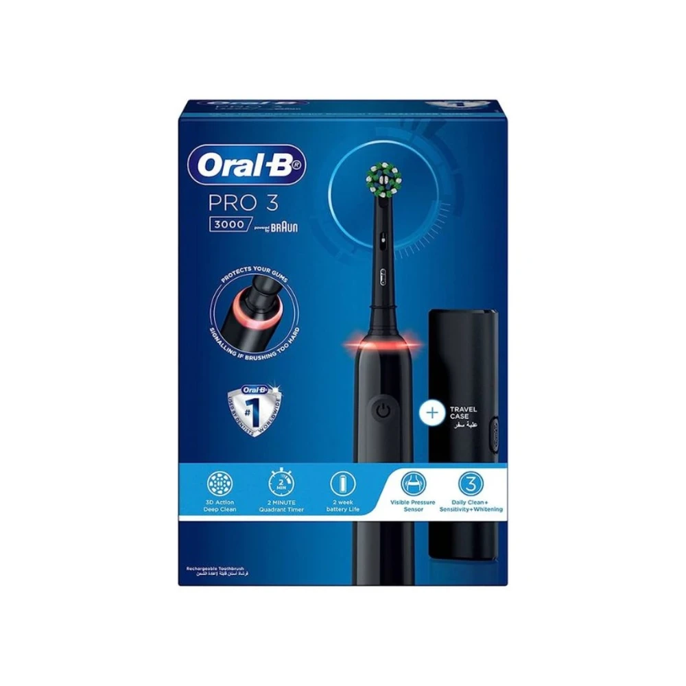 Oral-B Oral-B Pro 3 3000 Black Electric Toothbrush | 269765 - Beauty & Personal Care - Lebanon