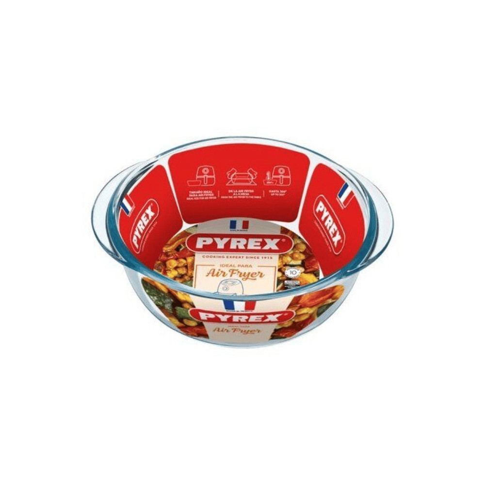 Pyrex Air Fryer Compatible Round Glass Dish 20cm 1L | 285152