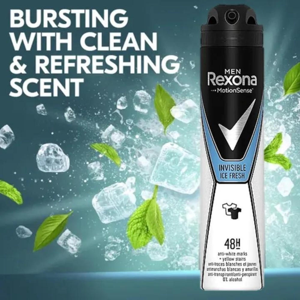 Rexona Rexona Men Antiperspirant Deo Invisible Ice Fresh 200ml | 269328 - Beauty & Personal Care - Lebanon