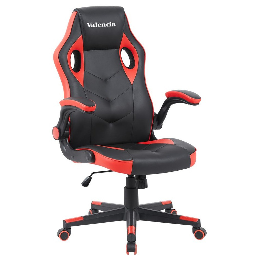 Valencia Gaming Chair Mid-Back Black Red | VL 614-RED