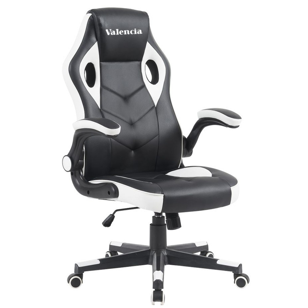 Valencia Mid-Back Chair Black and White | VL 616-WHITE