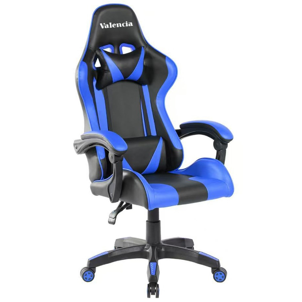 Valencia High-Back Chair Black and Blue | VL 506-BLUE