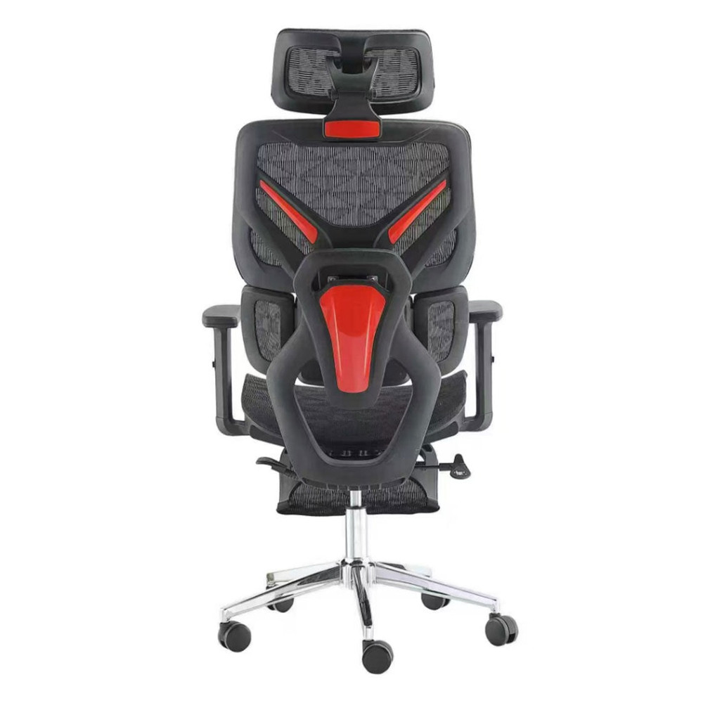 Valencia High Back Chair Black Red Comfortable | VL 8060H-BK