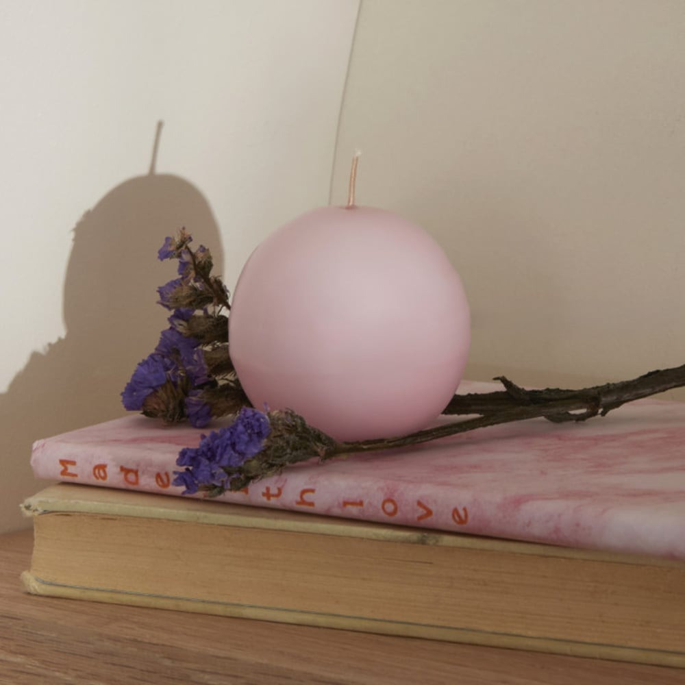 Karaca Karaca Decorative Ball Candle Pink 6cm Paraffin | LIV - Home & Kitchen - Lebanon