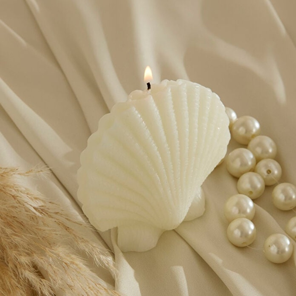 Karaca Karaca Home Marine Seashell Candle Paraffin Wax | 8683650420019 - Home & Kitchen - Lebanon