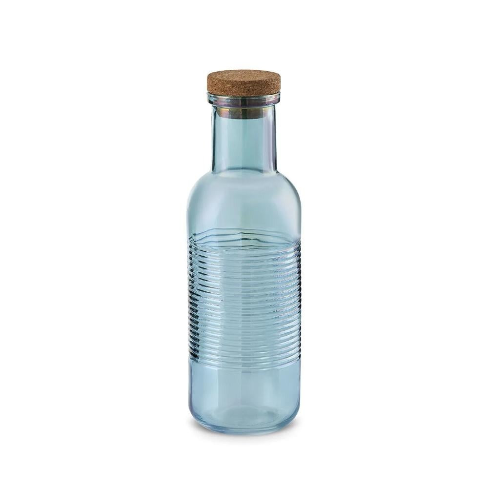 Karaca Karaca Dame Glass Water Bottle Blue 500 ml | 153.09.01.7125 - Home & Kitchen - Lebanon