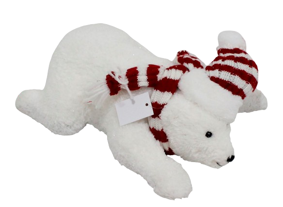 Christmas Lying Polar Bear Decoration | YCB002 - Home & Kitchen - Lebanon