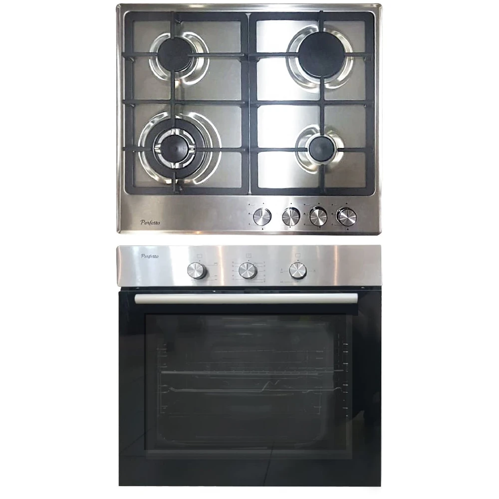 Perfetto Perfetto 60cm Built-in Bundle Inox | PERH601SS+PERB601SSG - Home & Kitchen - Lebanon